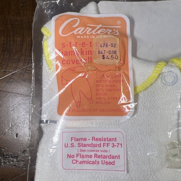 Vtg CARTER'S S-T-R-E-T-C-H "JAMAKINS" COVERALL Baby - MEDIUM 14-20lbs - Clown - Picture 5 of 5